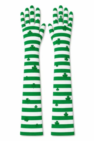 Shamrock Stripe Gloves — 21" Opera