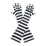 Black White Stripe Stripe Elbow 17-Inch gloves, 17 elbow