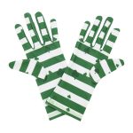 Shamrock Stripe Stripe Wrist 9-Inch gloves, 9 wrist