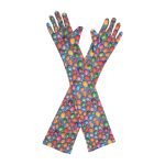 Colorful Eggs Easter Opera 21-Inch gloves, 21 opera