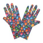 Colorful Eggs Easter Wrist 9-Inch gloves, 9 wrist