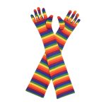 Pride Stripes Pride Month Opera 21-Inch gloves, 21 opera
