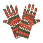 Christmas Knit Christmas Wrist 9-Inch gloves, 9 wrist