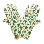 Shamrock Gold St. Patrick's Day Wrist 9-Inch gloves, 9 wrist