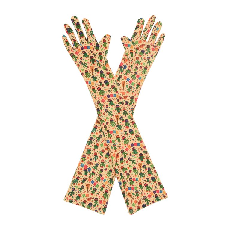 Cactus Cinco de Mayo Opera 21-Inch gloves, 21 opera