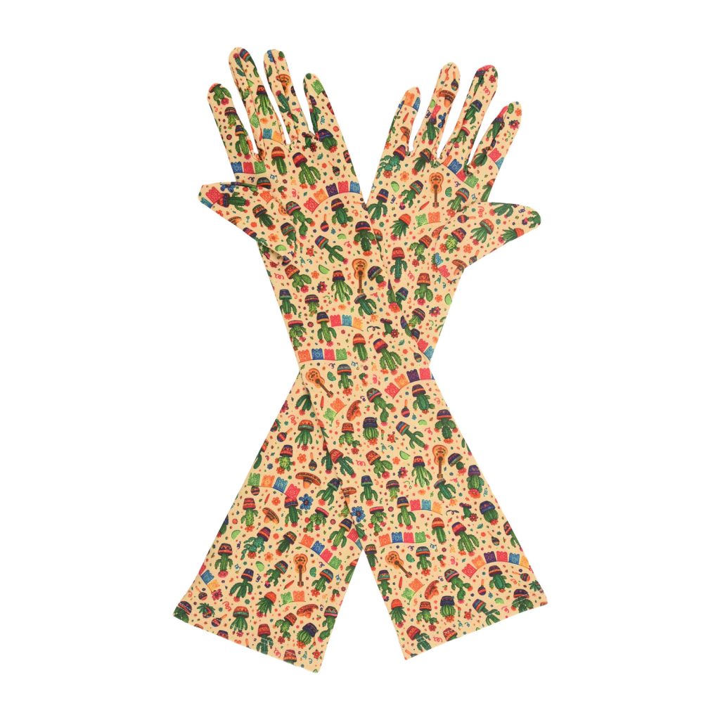 Cactus Cinco de Mayo Elbow 17-Inch gloves, 17 elbow