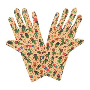 Cactus Cinco de Mayo Wrist 9-Inch gloves, 9 wrist