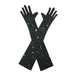 Green Spiderweb Opera 21-Inch gloves, 21 opera