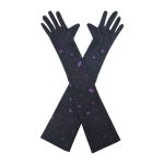 Purple Spiderweb Opera 21-Inch gloves, 21 opera