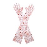 Red Spiderweb Opera 21-Inch gloves, 21 opera