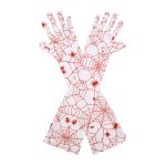 Red Spiderweb Elbow 17-Inch gloves, 17 elbow