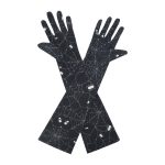 White Spiderweb Elbow 17-Inch gloves, 17 elbow