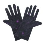 Purple Spiderweb Wrist 9-Inch gloves, 9 wrist