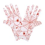 Red Spiderweb Wrist 9-Inch gloves, 9 wrist