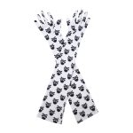 White Skull Skull Crossbones Opera 21-Inch gloves, 21 opera