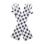 White Skull Skull Crossbones Elbow 17-Inch gloves, 17 elbow