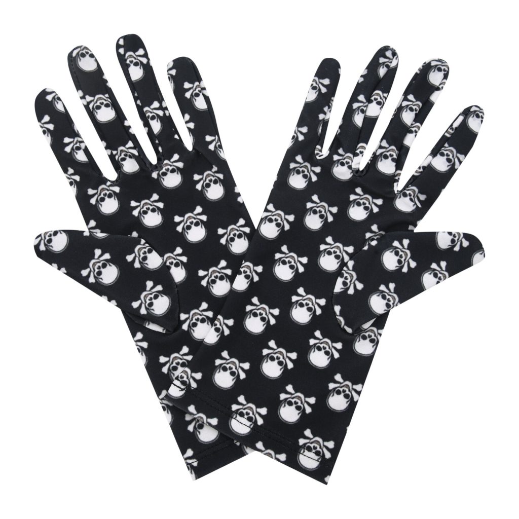 Black Skull Skull Crossbones Wrist 9-Inch gloves, 9 wrist