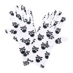 White Skull Skull Crossbones Wrist 9-Inch gloves, 9 wrist