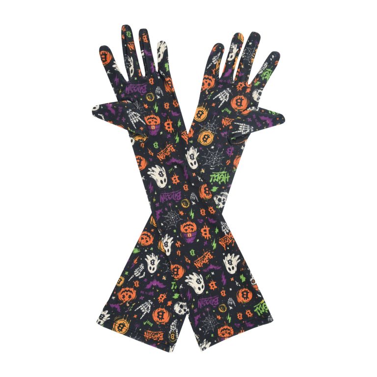 Black Bitcoin Bitcoin Elbow 17-Inch gloves, 17 elbow