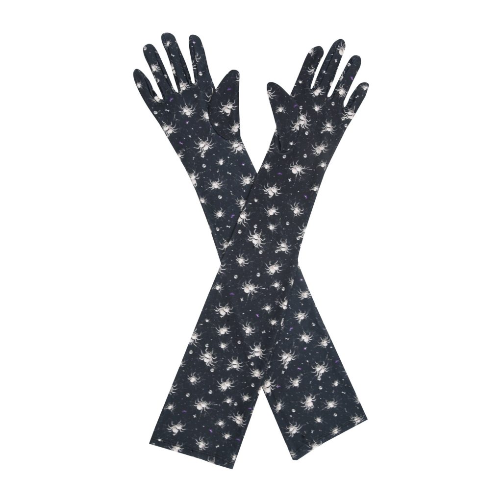 Black Spider Spider and Web Opera 21-Inch gloves, 21 opera