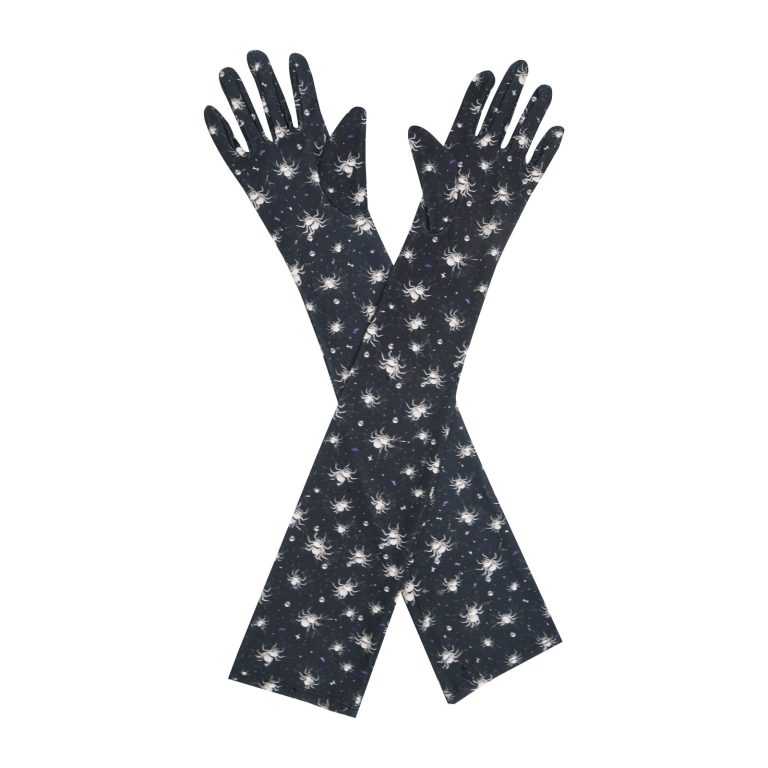 Black Spider Spider and Web Opera 21-Inch gloves, 21 opera