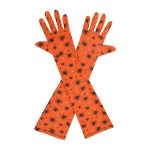 Orange Spider Spider and Web Elbow 17-Inch gloves, 17 elbow