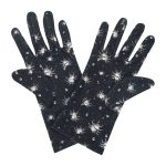 Black Spider Spider and Web Wrist 9-Inch gloves, 9 wrist