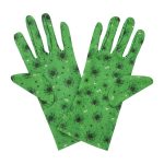 Green Spider Spider and Web Wrist 9-Inch gloves, 9 wrist
