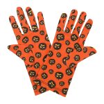 Orange Pumpkin Pumpkin Wrist 9-Inch gloves, 9 wrist