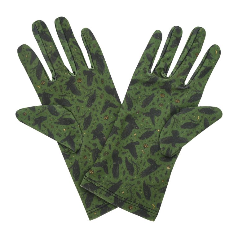 Green Crow Crow Wrist 9-Inch gloves, 9 wrist
